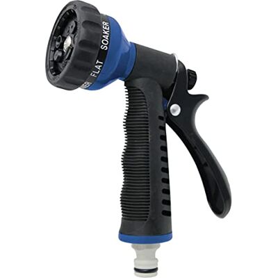 AQUA CONTROL Spuitpistool met 7 vormen van metaal en rubber, voor comfortabel gebruik AQUA CONTROL Spuitpistool met 7 vormen van metaal en rubber, voor comfortabel gebruik
