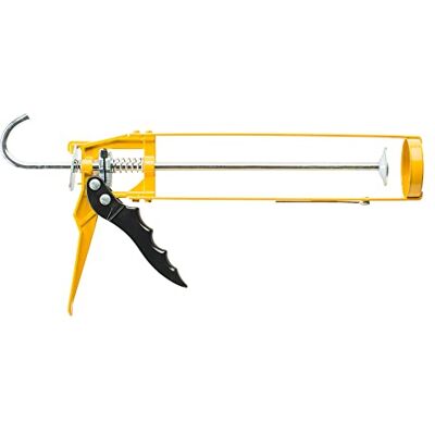 HARDY WORKING TOOLS Siliconen pers, cartridgepistool met een ergonomische handgreep, cartridgepers 300 ml, siliconen spuit met reinigingspin, licht siliconen pistool, serie 15, A2050-150400, geel HARDY WORKING TOOLS Siliconen pers, cartridgepistool met een ergonomische handgreep, cartridgepers 300 ml, siliconen spuit met reinigingspin, licht siliconen pistool, serie 15, A2050-150400, geel