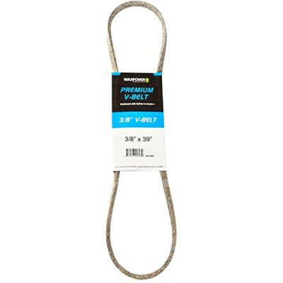 MaxPower V-riemen 347444, versterkt met kevlar, 3/8" x 39" 3L390 buitenlengte L(a) 990 mm. MaxPower V-riemen 347444, versterkt met kevlar, 3/8" x 39" 3L390 buitenlengte L(a) 990 mm.