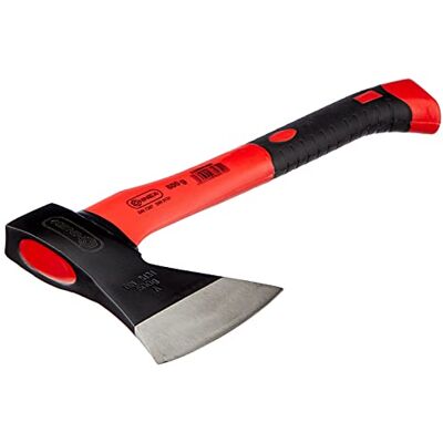 Connex Bijl 600 g trillingsarme glasvezelsteel compacte vorm rubberen greepuiteinde voor nauwkeurige bewerking van hout/handbijl met snijbescherming/splijtbijl/camping-bijl / COX841460 Connex Bijl 600 g trillingsarme glasvezelsteel compacte vorm rubberen greepuiteinde voor nauwkeurige bewerking van hout/handbijl met snijbescherming/splijtbijl/camping-bijl / COX841460