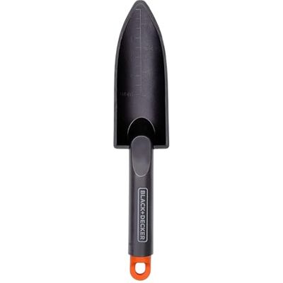 Black & Decker Tuinschep met maatmarkering schep 30,5 cm polypropyleen zwart/oranje Black & Decker Tuinschep met maatmarkering schep 30,5 cm polypropyleen zwart/oranje