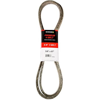 MaxPower V-riemen 347632, versterkt met kevlar, 5/8" x 87" 5L870 buitenlengte L(a) 2210 mm. MaxPower V-riemen 347632, versterkt met kevlar, 5/8" x 87" 5L870 buitenlengte L(a) 2210 mm.