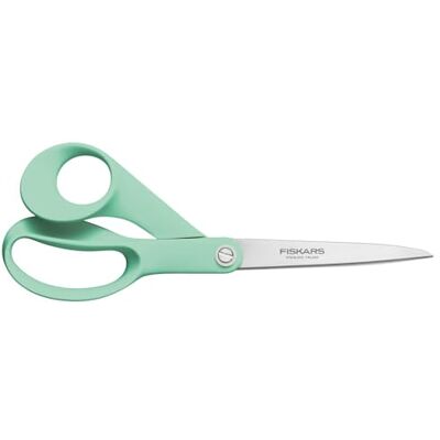Fiskars Inspiration Universele schaar 21 cm, Gemaakt in Finland Precisiegeslepen Roestvrijstalen mes, Ergonomische Handvat, Vaatwasmachinebestendig, Mint, 1084003 Fiskars Inspiration Universele schaar 21 cm, Gemaakt in Finland Precisiegeslepen Roestvrijstalen mes, Ergonomische Handvat, Vaatwasmachinebestendig, Mint, 1084003