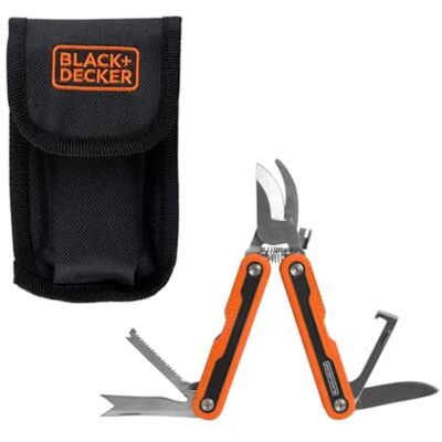 Black & Decker Snoeischaar Multitool Tuingereedschap Multifunctioneel Tuingereedschap met 6 Functies Tuin Multitool met Zaag Mes en Onkruidtool Zakmes met Snoeischaar en Opberghoes Black & Decker Snoeischaar Multitool Tuingereedschap Multifunctioneel Tuingereedschap met 6 Functies Tuin Multitool met Zaag Mes en Onkruidtool Zakmes met Snoeischaar en Opberghoes