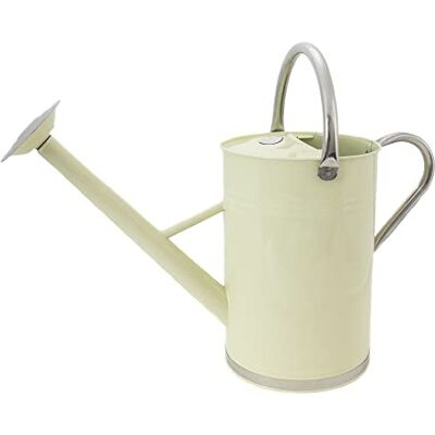 Kent & Stowe Vintage gieter in crème, 9 liter, verzinkte stalen kan voor dagelijks gieten, kan in klassieke Engelse stijl met 2 handgrepen Kent & Stowe Vintage gieter in crème, 9 liter, verzinkte stalen kan voor dagelijks gieten, kan in klassieke Engelse stijl met 2 handgrepen