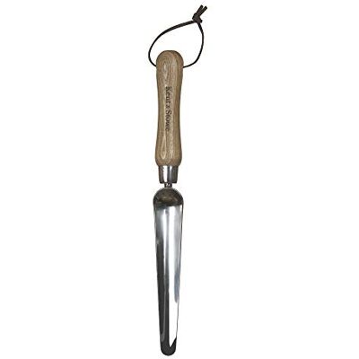 Kent & Stowe Smalle plantentroffel – handschep van roestvrij staal voor het pikeren en verplanten, bloementroffel met handvat van essenhout, lengte: 33 cm Kent & Stowe Smalle plantentroffel – handschep van roestvrij staal voor het pikeren en verplanten, bloementroffel met handvat van essenhout, lengte: 33 cm