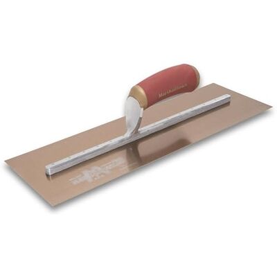 Marshalltown DuraFlex vlakspaan met DuraSoft handvat, gemaakt van goudstaal, uitstekende troffel voor stukadoors en gipsplaten, afmetingen van de troffel: 406x127 mm Marshalltown DuraFlex vlakspaan met DuraSoft handvat, gemaakt van goudstaal, uitstekende troffel voor stukadoors en gipsplaten, afmetingen van de troffel: 406x127 mm