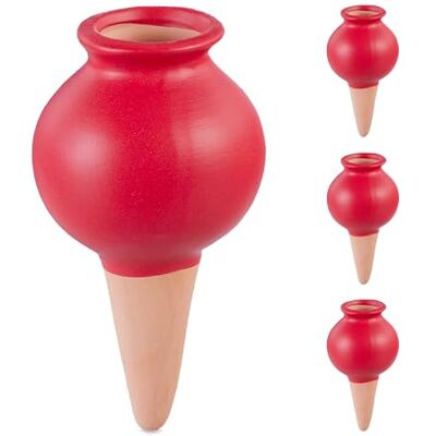 Relaxdays Plant Irrigation Cones Set - 4 keramische gietkegels Relaxdays Plant Irrigation Cones Set - 4 keramische gietkegels