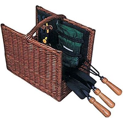 Avilia Mand met tuingereedschap, tuingereedschapsset, tuingereedschap, tuinaccessoireset met rieten mand 35 x 22 x 29 cm Avilia Mand met tuingereedschap, tuingereedschapsset, tuingereedschap, tuinaccessoireset met rieten mand 35 x 22 x 29 cm
