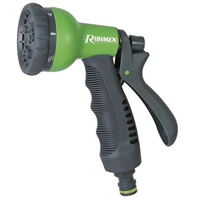 Ribimex PRA/TV.9302 Multifunctioneel pistool, 8 functies, groen/grijs Ribimex PRA/TV.9302 Multifunctioneel pistool, 8 functies, groen/grijs