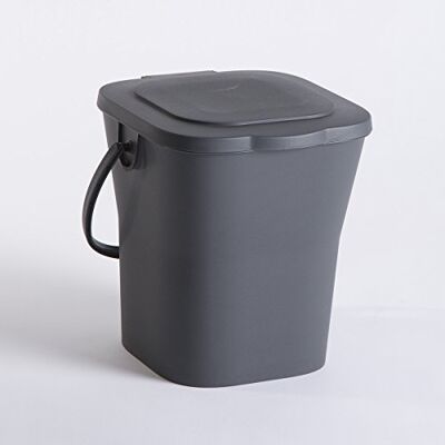 EDA 013119 Compost emmer 6 L Kleur : Antraciet EDA 013119 Compost emmer 6 L Kleur : Antraciet