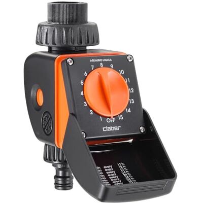 Claber 8422 Aquauno Logica Computer digitaal, zwart/oranje, 1864N8422 Claber 8422 Aquauno Logica Computer digitaal, zwart/oranje, 1864N8422