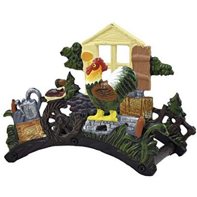 Ferrestock FSKPM011 wandslanghouder model kraan decoratief gemaakt van gekleurd smeedijzer met voldoende ruimte voor het oprollen van een slang Ferrestock FSKPM011 wandslanghouder model kraan decoratief gemaakt van gekleurd smeedijzer met voldoende ruimte voor het oprollen van een slang