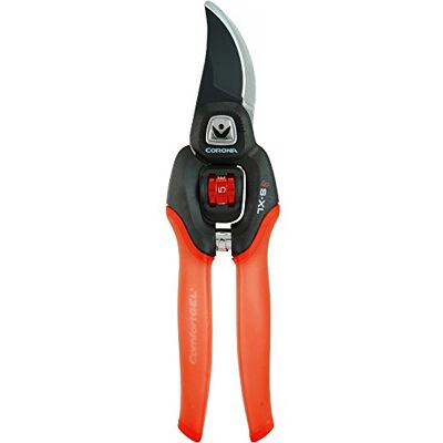Corona Clipper BP 4214D Flex Dial Bypass Snoeischaar met Comfort Gel Grips, 3/4 Inch, Rood/Zwart Corona Clipper BP 4214D Flex Dial Bypass Snoeischaar met Comfort Gel Grips, 3/4 Inch, Rood/Zwart