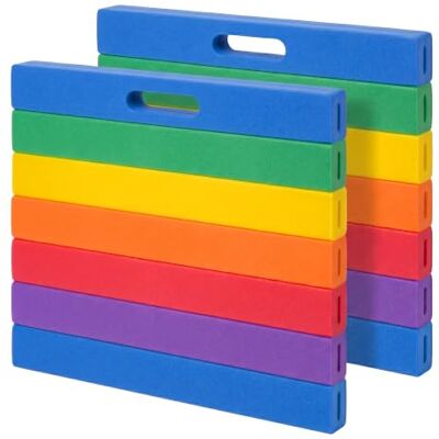 Relaxdays kniekussens, set van 2, tuin, werkplaats, yoga, EVA-schuim, handgrepen, 3 x 35 x 30 cm, kniebescherming, bont Relaxdays kniekussens, set van 2, tuin, werkplaats, yoga, EVA-schuim, handgrepen, 3 x 35 x 30 cm, kniebescherming, bont