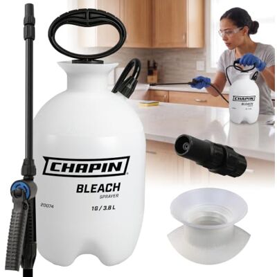 CHAPIN 20074 3,8 liter bleekpompverstuiver voor reiniging en ontsmetting Gebouwd voor bleek- en reinigingsoplossingen, met compatibele afdichtingen en een anti-verstoppingsfilter om het spuiten CHAPIN 20074 3,8 liter bleekpompverstuiver voor reiniging en ontsmetting Gebouwd voor bleek- en reinigingsoplossingen, met compatibele afdichtingen en een anti-verstoppingsfilter om het spuiten