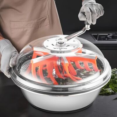 VEVOR Handmatige bladschaalsnijder, 420 mm, met transparant deksel en 3 roestvrijstalen roosters voor bloemknoppen, aromatische kruiden VEVOR Handmatige bladschaalsnijder, 420 mm, met transparant deksel en 3 roestvrijstalen roosters voor bloemknoppen, aromatische kruiden