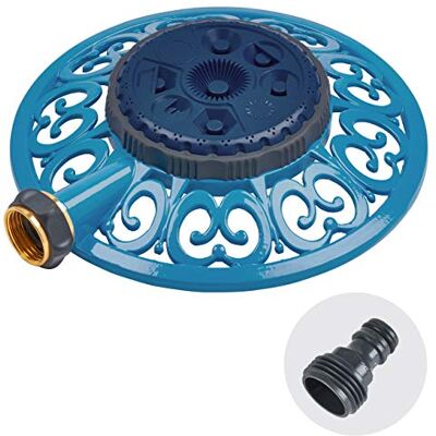 Melnor 65102-AMZ Sprout Metal 8-patroon sproeier en QuickConnect Product Adapter Amazon Bundle, Blueberry Blue Melnor 65102-AMZ Sprout Metal 8-patroon sproeier en QuickConnect Product Adapter Amazon Bundle, Blueberry Blue
