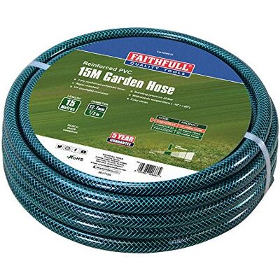 Faithfull 15M (49ft) Versterkte Slang 12,7mm (1/2In) Diameter, PVC Slang Faithfull 15M (49ft) Versterkte Slang 12,7mm (1/2In) Diameter, PVC Slang