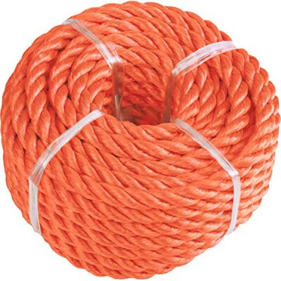 Windhager Touw van polypropyleen, outdoor touw, reeptouw, tuintouw, multifunctioneel touw, gebreid, aanmeerlijn, gedraaid, 8 mm x 10 m, oranje, 05789 Windhager Touw van polypropyleen, outdoor touw, reeptouw, tuintouw, multifunctioneel touw, gebreid, aanmeerlijn, gedraaid, 8 mm x 10 m, oranje, 05789