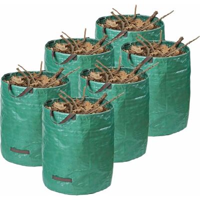 Meister Tuinafvalzak 272 liter, set van 6 stuks, zelfstaand met handgrepen, tuinafvalzak voor bladeren, groen snoeien en onkruid Meister Tuinafvalzak 272 liter, set van 6 stuks, zelfstaand met handgrepen, tuinafvalzak voor bladeren, groen snoeien en onkruid