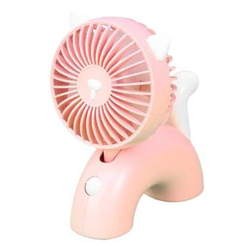 Shitafe Draagbare handventilator, Mini-ventilator Handbediend Schattig, Leuke kat vorm koeling elektrische ventilator, USB-koelende elektrische bureauventilator voor reizen, thuis, strand, zomer