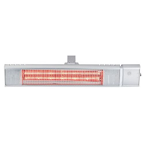 Enders Madeira Elektrische Terrasverwarmer, infrarood verwarming, 10,5 x 63 x 8 cm, zilver/aluminium