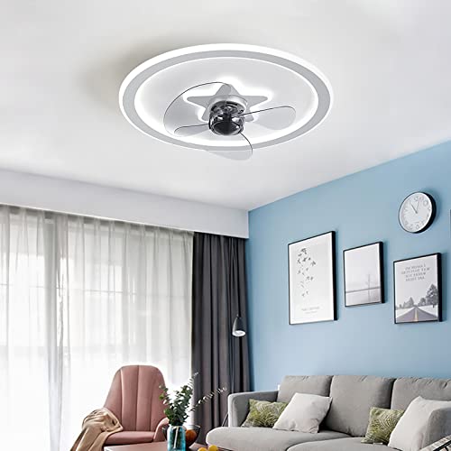 FVBXYU Plafondventilator Childs Plafondventilatoren, Met Lichten Voor Slaapkamerventilator Lichte Plafondventilatoren, Metpen Stil In Verlichtiplafondverlichting/Wit