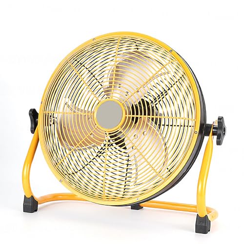 HSPLXYT High Velocity Heavy Duty metalen industriële ventilatoren, Oscillating vloer fans, commerciële ventilatoren, verstelbare ventilatorkop for thuis, garage, zolder, industrieel, commercieel (Size : 16in