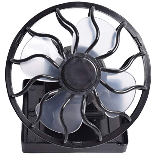 Janasiba Ventilator op zonne-energie, met clip, kleine ventilator, elektrische ventilator, draagbare buitenventilator