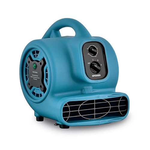 XPOWER P-250NT Mighty Air Mover Vloerventilator Droger Utility Blower Outdoor Gazonventilator met Externe Outlet Plug