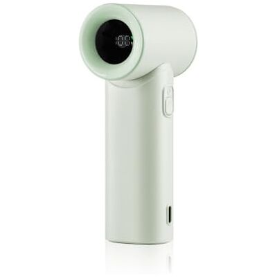 Wonderlamp Chill Handventilator, groen, 5 snelheden, led-display, stille motor en oplaadbare accu, draagbare mini-ventilator voor kantoor en reizen Wonderlamp Chill Handventilator, groen, 5 snelheden, led-display, stille motor en oplaadbare accu, draagbare mini-ventilator voor kantoor en reizen