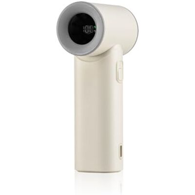 Wonderlamp Chill Handventilator, wit, 5 snelheden, led-display, stille motor en oplaadbare accu, draagbare mini-ventilator voor kantoor en reizen Wonderlamp Chill Handventilator, wit, 5 snelheden, led-display, stille motor en oplaadbare accu, draagbare mini-ventilator voor kantoor en reizen