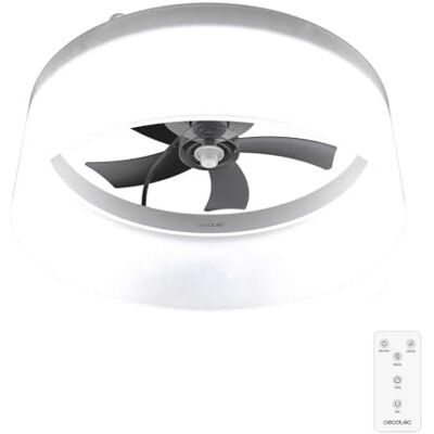Cecotec Plafondventilator met Licht en Afstandsbediening EnergySilence LampAero 650 Wit Design. DC Motor, 20W, LED van 45W, 5 Bladen van 17", 6 Snelheden, 3 Lichttinten, Timer, Winter/Zomer Modus Cecotec Plafondventilator met Licht en Afstandsbediening EnergySilence LampAero 650 Wit Design. DC Motor, 20W, LED van 45W, 5 Bladen van 17", 6 Snelheden, 3 Lichttinten, Timer, Winter/Zomer Modus