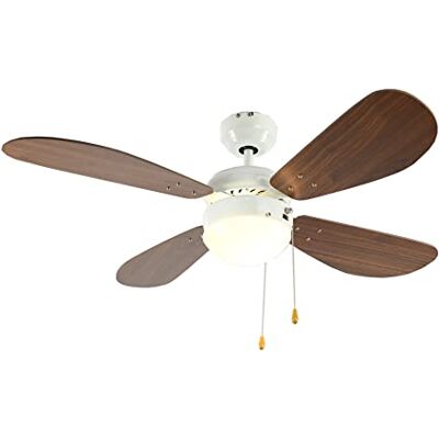 AireRyder Plafondventilator Classic 105 cm wit/notenboom met verlichting en trekkoorden AireRyder Plafondventilator Classic 105 cm wit/notenboom met verlichting en trekkoorden