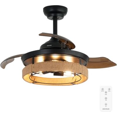 Cecotec Plafondventilator met Licht EnergySilence Aero 3600 Onzichtbaar Natuurlijk Design, DC Motor 25W, LED-licht, 3 intrekbare bladen, 36", Afstandsbediening, 3 Snelheden, Timer, Winter/Zomer Modus Cecotec Plafondventilator met Licht EnergySilence Aero 3600 Onzichtbaar Natuurlijk Design, DC Motor 25W, LED-licht, 3 intrekbare bladen, 36", Afstandsbediening, 3 Snelheden, Timer, Winter/Zomer Modus