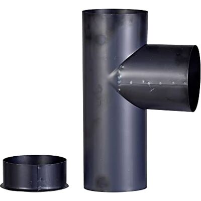 FIREFIX O130/K Blauglansplaat kachelpijpcapsule/wandvoerdeksel, ø 130 mm-voor 0,6 mm dikke kachelbuizen, geblauwd FIREFIX O130/K Blauglansplaat kachelpijpcapsule/wandvoerdeksel, ø 130 mm-voor 0,6 mm dikke kachelbuizen, geblauwd