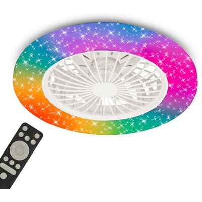 B.K.LICHT - Plafondventilator - Wit - Ø48,5 x 14 cm B.K.LICHT - Plafondventilator - Wit - Ø48,5 x 14 cm