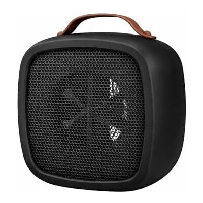 Wonderlamp Tropico draagbare ventilatorkachel, 500 W, snelle verwarming in 3 seconden, met draaggreep en automatische uitschakeling, 14,2 x 10,1 x 14,1 cm Wonderlamp Tropico draagbare ventilatorkachel, 500 W, snelle verwarming in 3 seconden, met draaggreep en automatische uitschakeling, 14,2 x 10,1 x 14,1 cm
