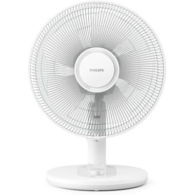 Philips Tafelventilator 1000 Series, Krachtig & Stil, 35 dB(A), 3 Snelheidsinstellingen, Draaiend & Kantelbaar, Wit (CX1030/00) Philips Tafelventilator 1000 Series, Krachtig & Stil, 35 dB(A), 3 Snelheidsinstellingen, Draaiend & Kantelbaar, Wit (CX1030/00)
