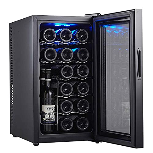 GJKKNKJ Drankenkoelkast Mini, wijnkast met constante temperatuur Temperatuur aanpassen Vrijstaand aanrecht Barkoelkast Stille werking Compressor (wit elegant zwart) (wit elegant zwart) (wit elegant