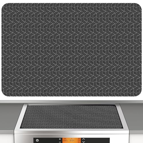 EUEOSTEN Inductiekookplaat-mat siliconen inductiekookplaat afdekking warmtebestendige inductiekookplaat beschermer mat 76 × 51 cm non-slip kookplaat kookplaat krasbescherming voor inductie sher