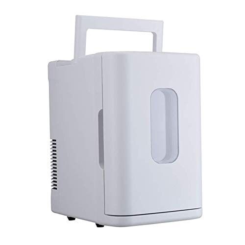 ABBNIA Autokoelkast Minikoelkast Drankkoelkast Klein 10L Kleine koelkast voor kamers, met koel- en verwarmingsfuncties, voor thuisauto (wit)