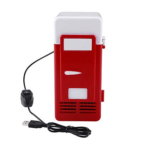 shoplic Minikoelkast, 1 set van 19,4 x 9 x 9 cm, led-minikoelkast, USB-koelkast, drankblikjes, koelkast en verwarming voor auto's, huizen, kantoren en slaapzalen