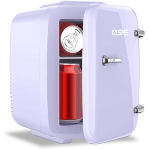 YASHE Mini-koelkast, 4 liter, mini-koelkast voor cosmetica, dranken, 220 V AC/12 V DC, thermo-elektrische koeling en verwarming, kleine koelkast voor slaapkamer, kantoor, slaapzaal, auto (paars) YASHE Mini-koelkast, 4 liter, mini-koelkast voor cosmetica, dranken, 220 V AC/12 V DC, thermo-elektrische koeling en verwarming, kleine koelkast voor slaapkamer, kantoor, slaapzaal, auto (paars)