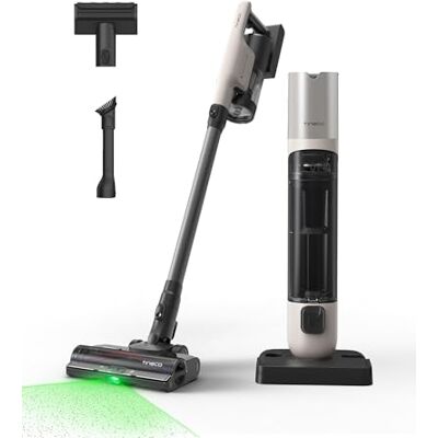 Tineco Pure One Station 5 Pro draadloze stofzuiger met automatische vacuümbasis, 2,5 l, 100 minuten batterijduur, anti-oprolborstel, 120° led-stofdetectie, 200 AW, accessoires voor meerdere Tineco Pure One Station 5 Pro draadloze stofzuiger met automatische vacuümbasis, 2,5 l, 100 minuten batterijduur, anti-oprolborstel, 120° led-stofdetectie, 200 AW, accessoires voor meerdere