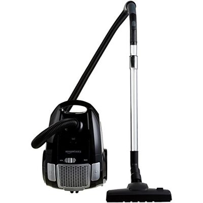Amazon Basics stofzuiger met zak - 700 W, HEPA-filter, zwart Amazon Basics stofzuiger met zak - 700 W, HEPA-filter, zwart