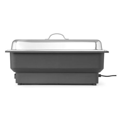 HENDI Chafing dish elektrisch Tellano, voedselverwarmer, buffetverwarmer, warmhoudcontainer, 9L, 230V, 900W, 573x348x(H)284mm, RVS, polypropyleen