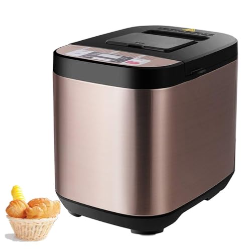 SONLED Broodbakmachine, programmeerbare broodbakmachine voor beginners Digitale broodbakmachine, 450 W broodbakmachine met 3 korstkleuren, 19 programma's, 13 uur reserveren, 1 uur warmhouden