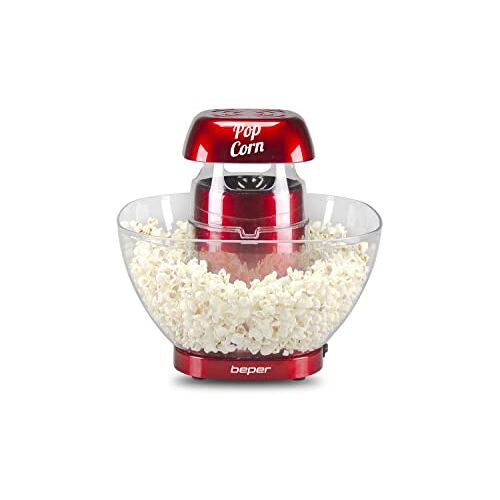 BEPER P101CUD052 Popcorn Machine Hete Lucht Popcorn Maker met Verwijderbare Popcorn Kom Geen Vet of Olie